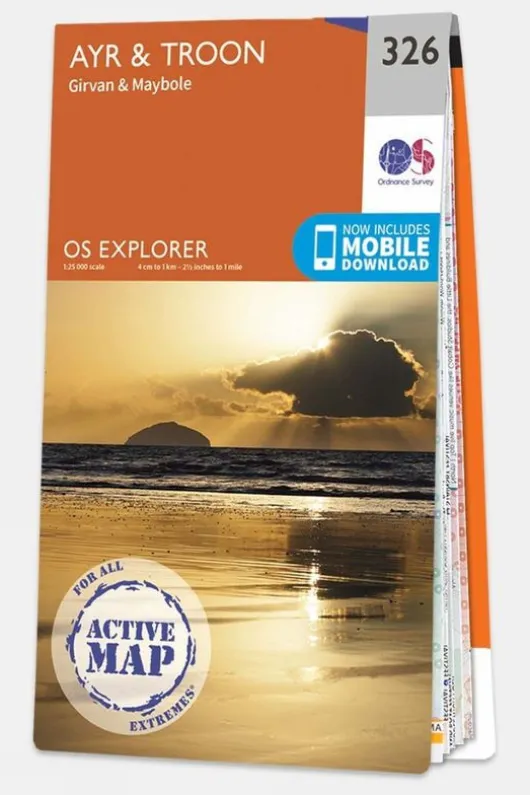 Ordnance Survey Active Explorer Map 326 Ayr and Troon