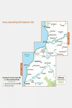 Ordnance Survey Active Explorer Map 326 Ayr and Troon