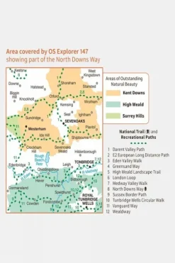Ordnance Survey Active Explorer Map 147 Sevenoaks and Tonbridge