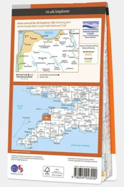 Ordnance Survey Active Explorer Map 126 Clovelly and Hartland