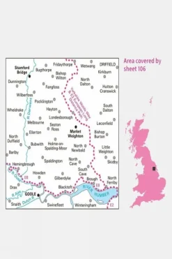Ordnance Survey Active Landranger Map 106 Market Weighton