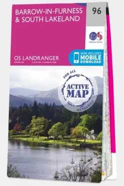 Ordnance Survey Active Landranger Map 96 Barrow-in-Furness and South Lakeland