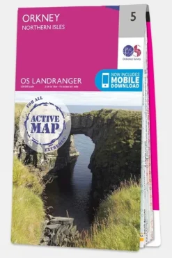 Ordnance Survey Active Landranger Map 05 Orkney - Northern Isles