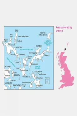 Ordnance Survey Active Landranger Map 05 Orkney - Northern Isles