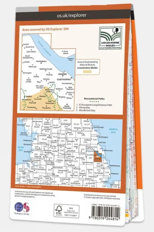 Ordnance Survey Explorer Map 284 Grimsby, Cleethorpes and Immingham