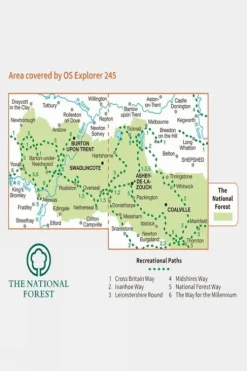 Ordnance Survey Explorer Map 245 The National Forest