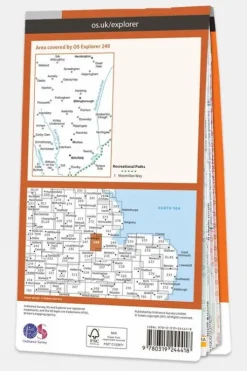 Ordnance Survey Explorer Map 248 Bourne and Heckington