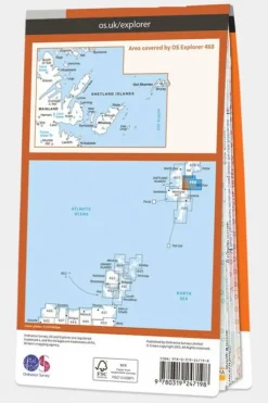 Ordnance Survey Explorer Map 468 Shetland - Mainland North East