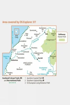 Ordnance Survey Explorer Map 317 Ballantrae, Barr and Barrhill