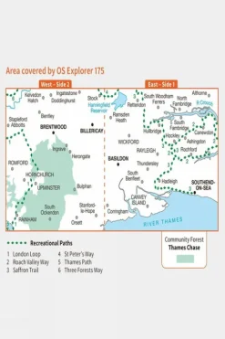 Ordnance Survey Explorer Map 175 Southend-on-Sea and Basildon