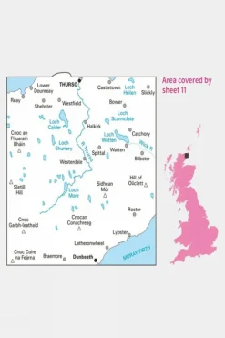 Ordnance Survey Landranger Map 11 Thurso and Dunbeath