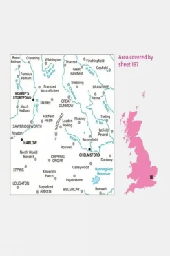 Ordnance Survey Landranger Map 167 Chelmsford