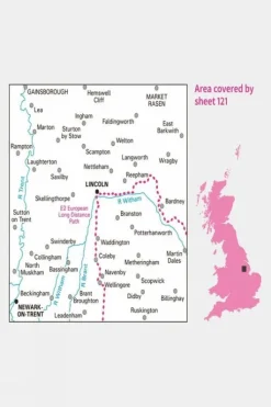 Ordnance Survey Landranger Map 121 Lincoln and Newark-on-Trent