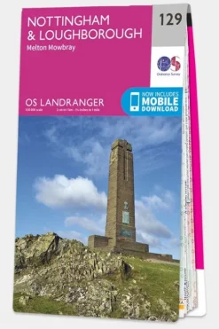 Ordnance Survey Landranger Map 129 Nottingham and Loughborough