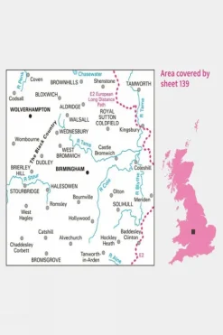 Ordnance Survey Landranger Map 139 Birmingham and Wolverhampton