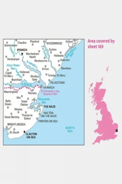Ordnance Survey Landranger Map 169 Ipswich and The Naze