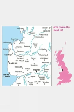 Ordnance Survey Landranger Map 102 Preston and Blackpool