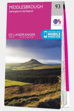 Ordnance Survey Landranger Map 93 Middlesbrough