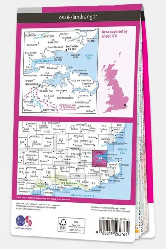 Ordnance Survey Landranger Map 178 Thames Estuary