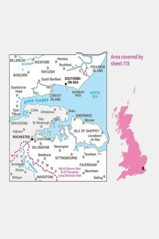 Ordnance Survey Landranger Map 178 Thames Estuary