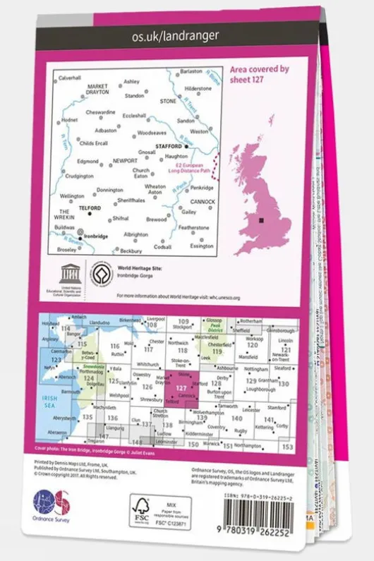 Ordnance Survey Landranger Map 127 Stafford and Telford
