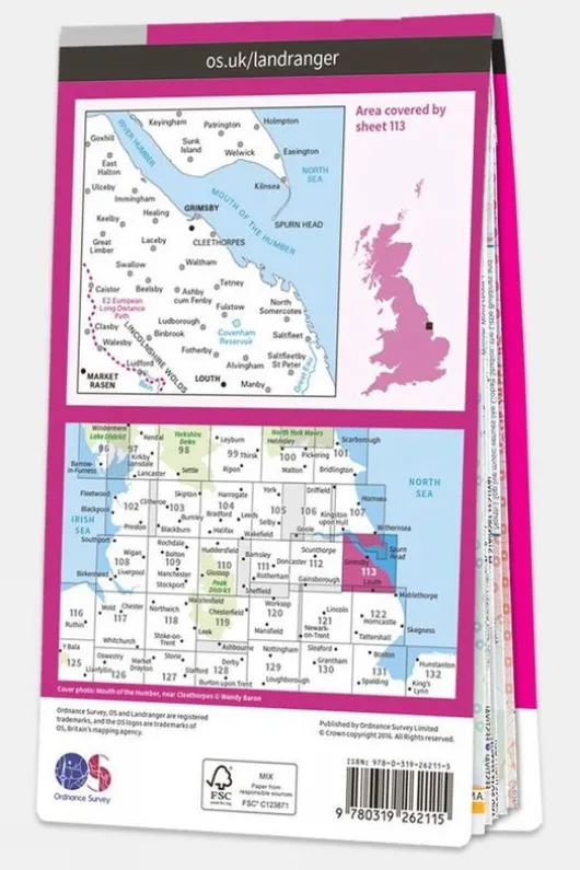Ordnance Survey Landranger Map 113 Grimsby