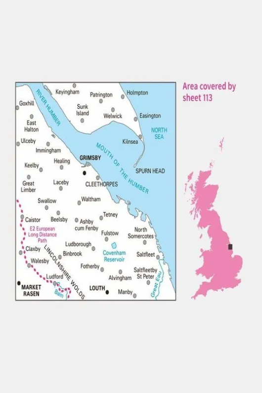 Ordnance Survey Landranger Map 113 Grimsby