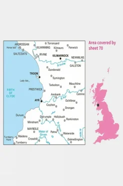 Ordnance Survey Landranger Map 70 Ayr, Kilmarnock and Troon