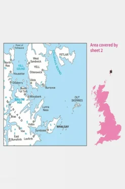 Ordnance Survey Landranger Map 02 Shetland - Sullom Voe and Whalsay
