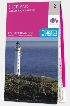 Ordnance Survey Landranger Map 02 Shetland - Sullom Voe and Whalsay