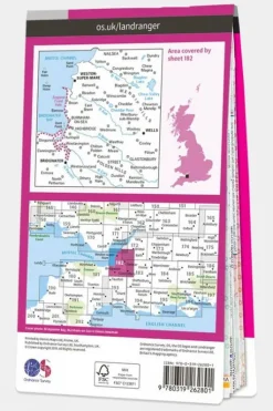 Ordnance Survey Landranger Map 182 Weston-super-Mare