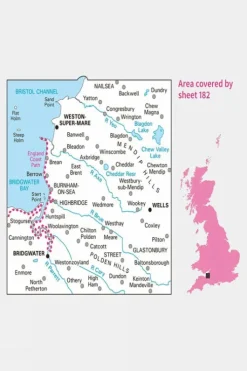Ordnance Survey Landranger Map 182 Weston-super-Mare