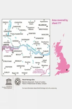 Ordnance Survey Landranger Map 177 London East