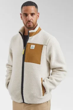 Passenger Mens Trekker Recycled Sherpa Full Zip Fleece
