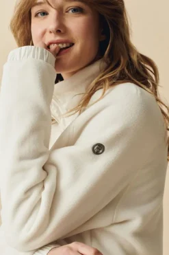 Poivre Blanc Womens Polartec Half Zip Fleece