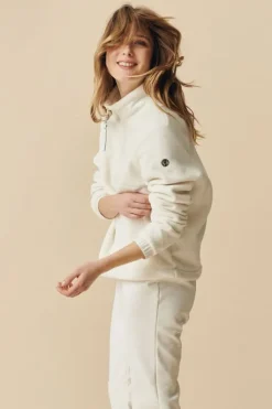 Poivre Blanc Womens Polartec Half Zip Fleece