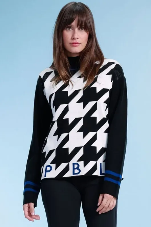 Poivre Blanc Womens Rose Roll Neck Knit Sweater
