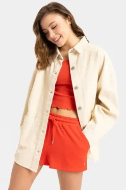 Roxy Womens Kick Back Cord Shirt Jacket
