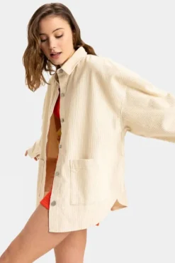 Roxy Womens Kick Back Cord Shirt Jacket