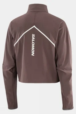 Salomon Womens Sense Aero Hybrid Crop Fleece