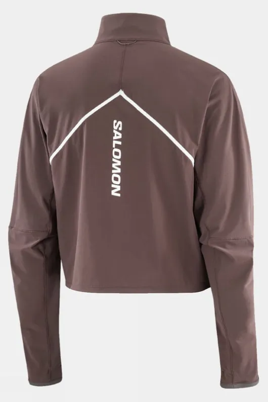 Salomon Womens Sense Aero Hybrid Crop Fleece