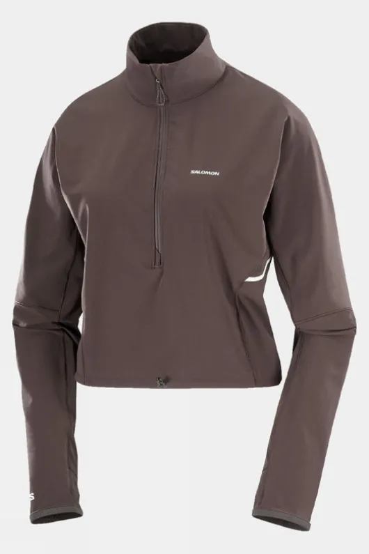Salomon Womens Sense Aero Hybrid Crop Fleece