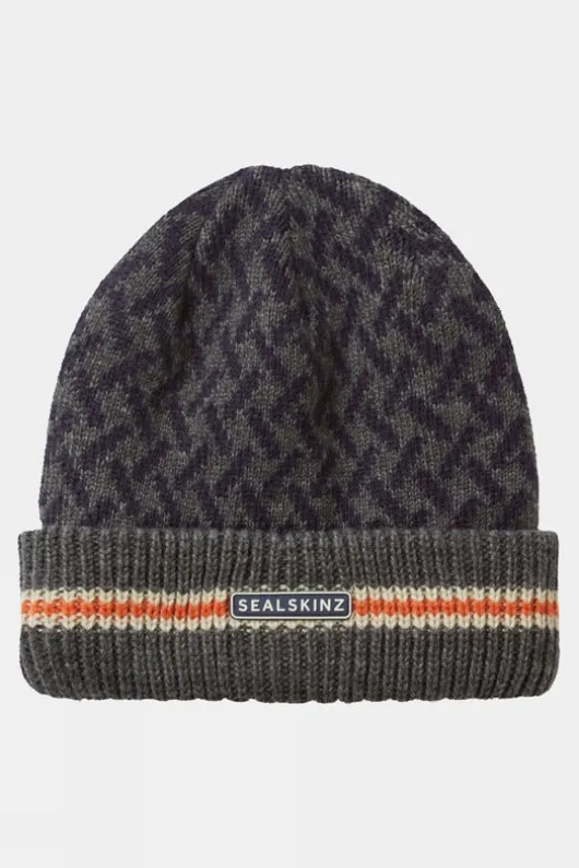 Sealskinz Unisex Arminghall Waterproof Jacquard Roll Cuff Beanie