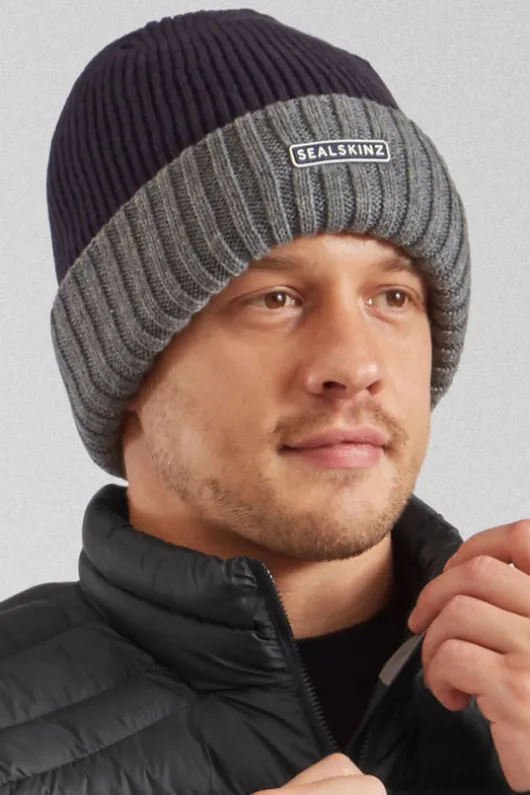 Sealskinz Unisex Bacton Waterproof Cold Weather Roll Cuff Beanie