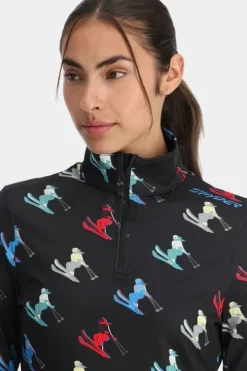 Spyder Womens Vivid Zip Neck Top