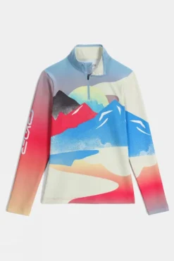 Spyder Womens Vivid Zip Neck Top