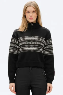 The Mountain Studio Womens K-2 Ski Half Zip Knitted Sweater