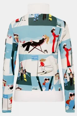 Toni Sailer Sports Womens Wieka Print Half Zip Top