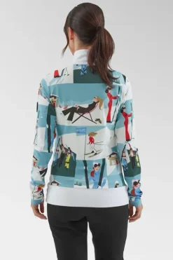 Toni Sailer Sports Womens Wieka Print Half Zip Top