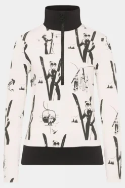 Toni Sailer Sports Womens Wieka Print Half Zip Top